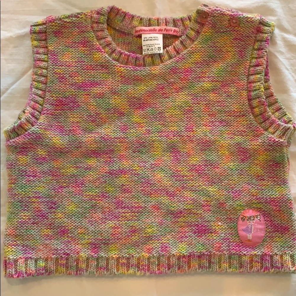 Multicolor vest Perfect for spring French designer